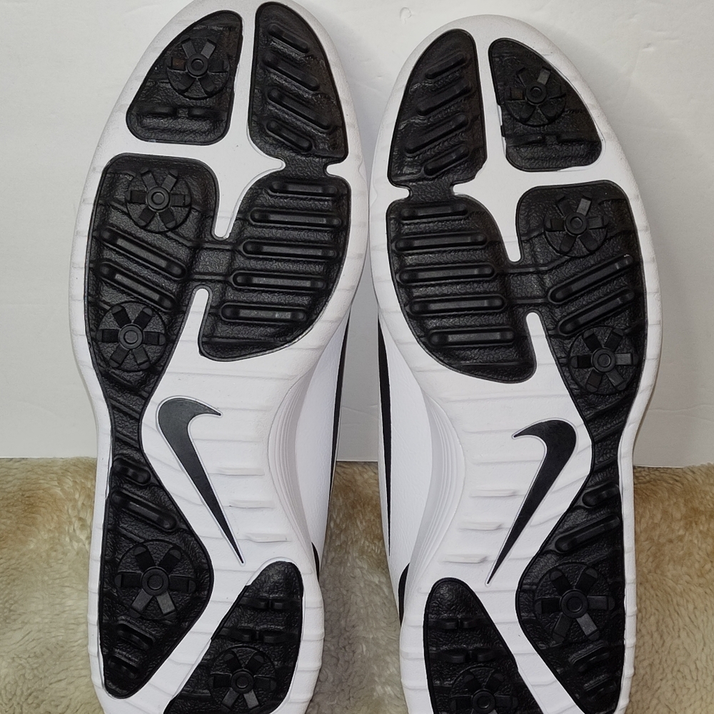 Nike Infinity G Mens Leather Golf Shoes Spikes White Black CT0531-101 - Picture 9 of 10